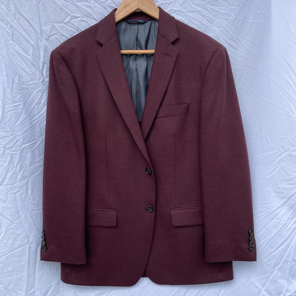 Ralph Ralph Lauren Sport Coat - Dark Red/Maroon/Burgundy - 40S